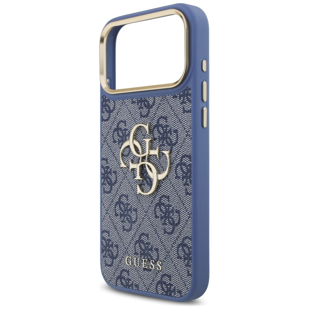 Husa pentru Apple iPhone 18 Pro Max / 17 Pro Max, Guess, Big 4G Classic Logo & Big Strap Metal Buttons, Albastra