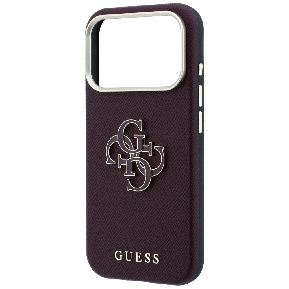 Husa pentru Apple iPhone 18 Pro Max / 17 Pro Max, Guess, Grained Big Resin Logo, Visinie