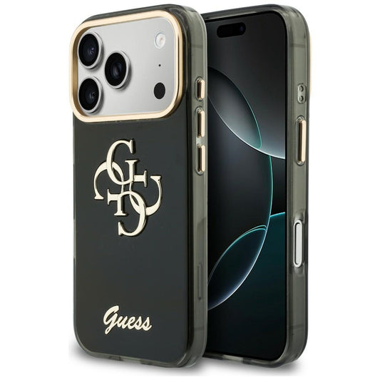 Husa pentru Apple iPhone 18 Pro Max / 17 Pro Max, Guess, IML 4G Metal Script, Neagra