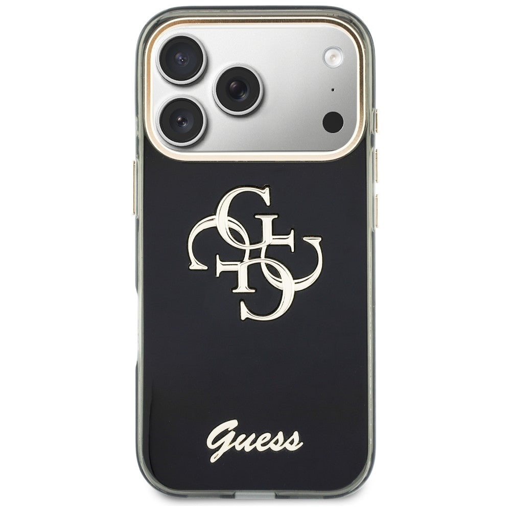 Husa pentru Apple iPhone 18 Pro Max / 17 Pro Max, Guess, IML 4G Metal Script, Neagra