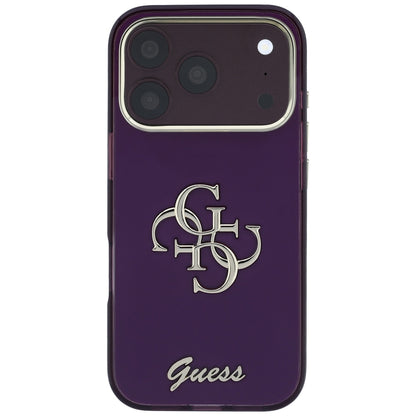 Husa pentru Apple iPhone 18 Pro Max / 17 Pro Max, Guess, IML 4G Metal Script, Visinie