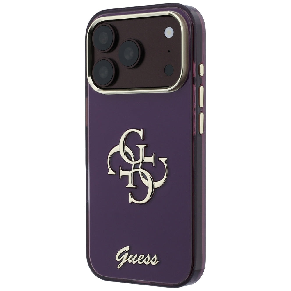 Husa pentru Apple iPhone 18 Pro Max / 17 Pro Max, Guess, IML 4G Metal Script, Visinie