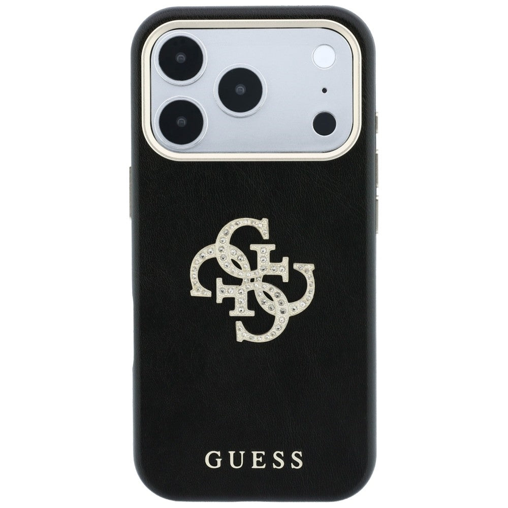 Husa pentru Apple iPhone 18 Pro Max / 17 Pro Max, Guess, Smooth Big Strass Logo, Neagra