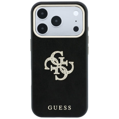Husa pentru Apple iPhone 18 Pro Max / 17 Pro Max, Guess, Smooth Big Strass Logo, Neagra