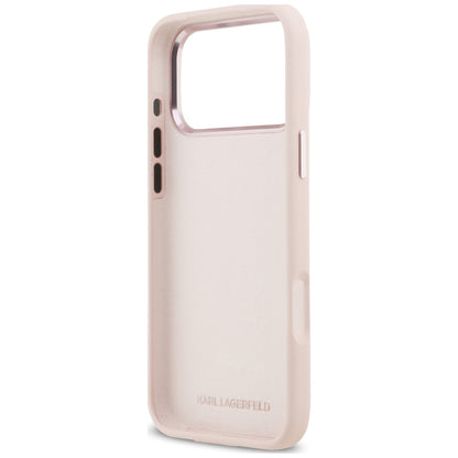 Husa pentru Apple iPhone 18 Pro Max / 17 Pro Max, Karl Lagerfeld, Choupette Metal Pin, Roz