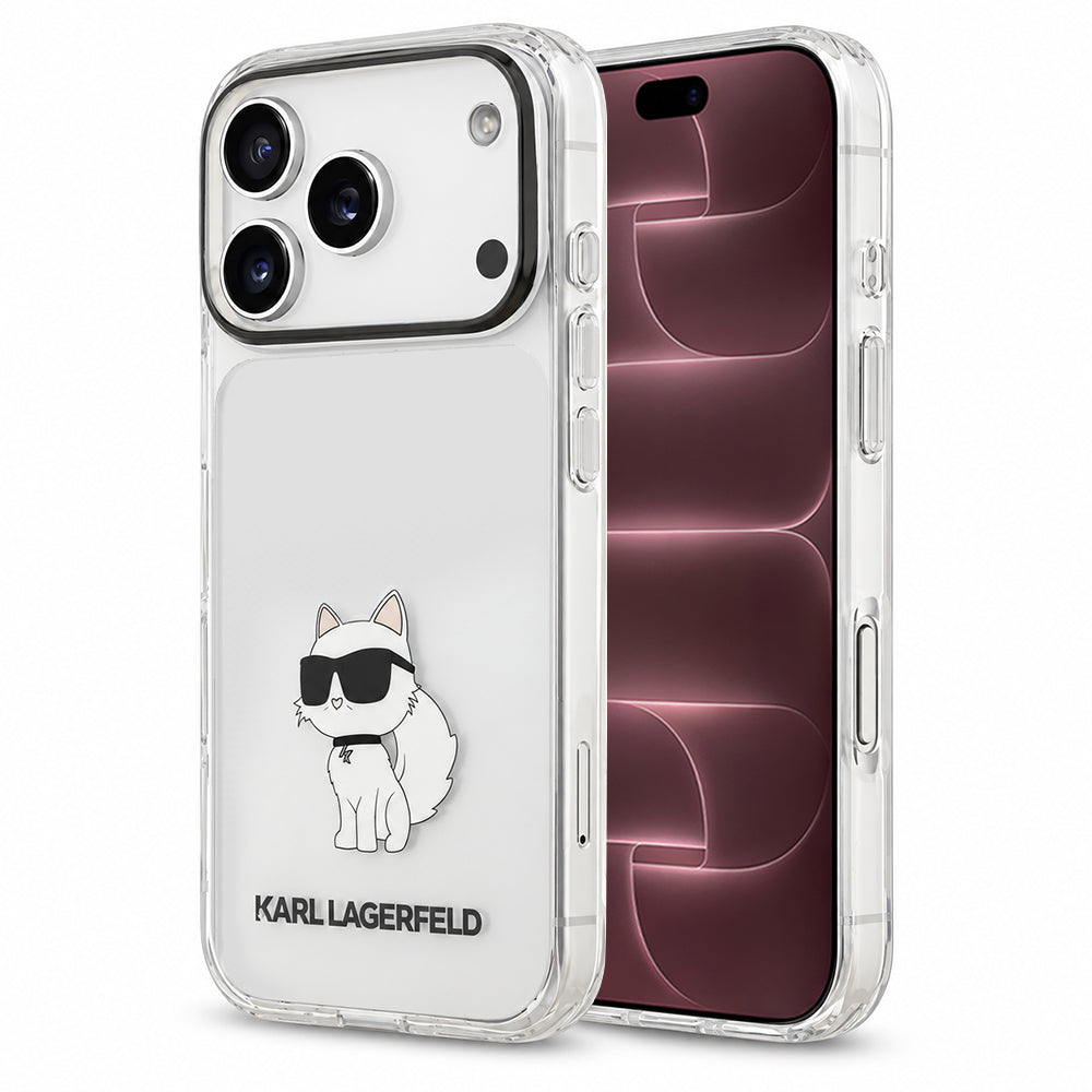 Husa pentru Apple iPhone 18 Pro Max / 17 Pro Max, Karl Lagerfeld, IML Choupette NFT, Transparenta