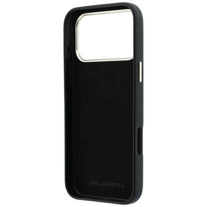 Husa pentru Apple iPhone 18 Pro Max / 17 Pro Max, Karl Lagerfeld, Smooth Big Resin Signature Logo, Neagra