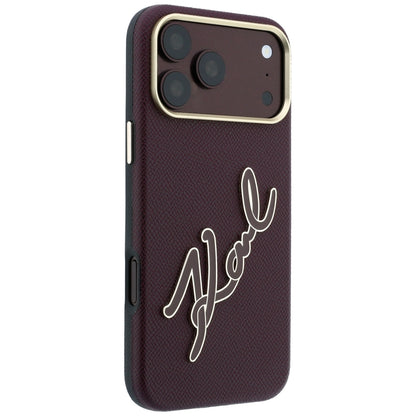 Husa pentru Apple iPhone 18 Pro Max / 17 Pro Max, Karl Lagerfeld, Smooth Big Resin Signature Logo, Visinie