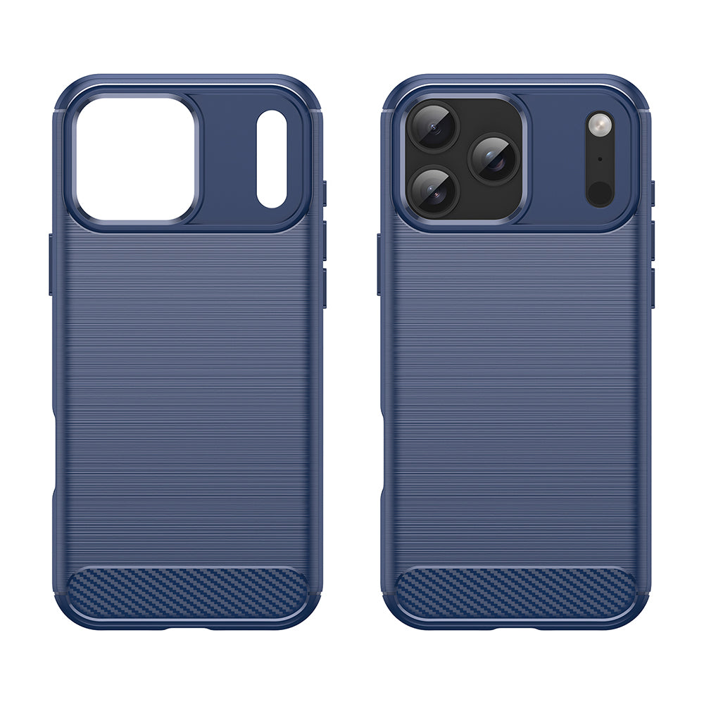 Husa pentru Apple iPhone 18 Pro Max / 17 Pro Max, Techsuit, Carbon, Albastra