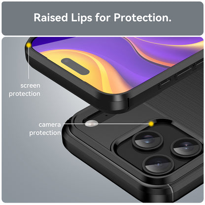 Husa pentru Apple iPhone 18 Pro Max / 17 Pro Max, Techsuit, Carbon, Neagra