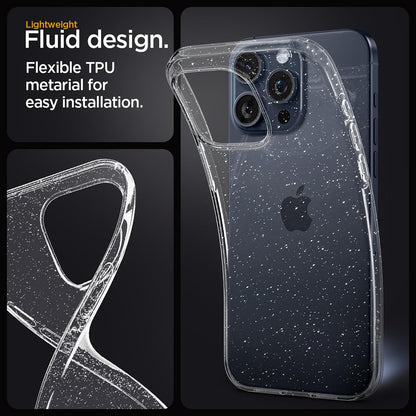 Husa pentru Apple iPhone 18 Pro Max / 17 Pro Max, Techsuit, SparkleSkin, Transparenta