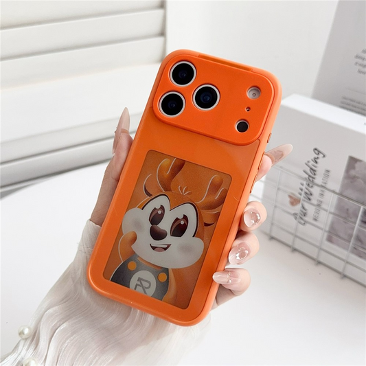 Husa pentru Apple iPhone 17 Pro Max, OEM, Display Customized E-Ink, Portocalie