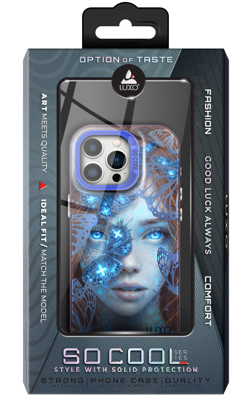 Husa pentru Apple iPhone 16, LUXO So CooL, ArcadiA Butterfly Girl, Multicolor