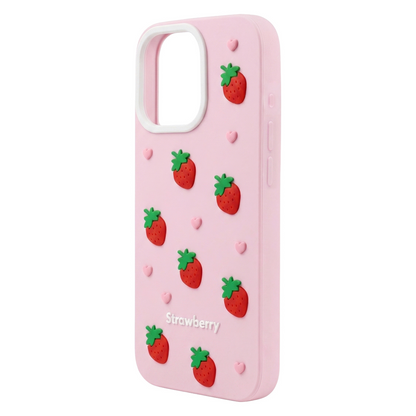 Husa pentru Apple iPhone 15 Pro / 14 Pro, OEM, Strawberry, Roz