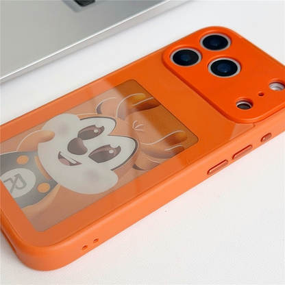 Husa pentru Apple iPhone 17 Pro, OEM, Display Customized E-Ink, Portocalie