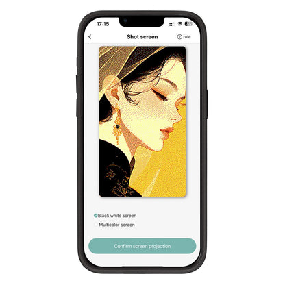 Husa pentru Apple iPhone 13 Pro Max, OEM, Display Customized E-Ink, Neagra
