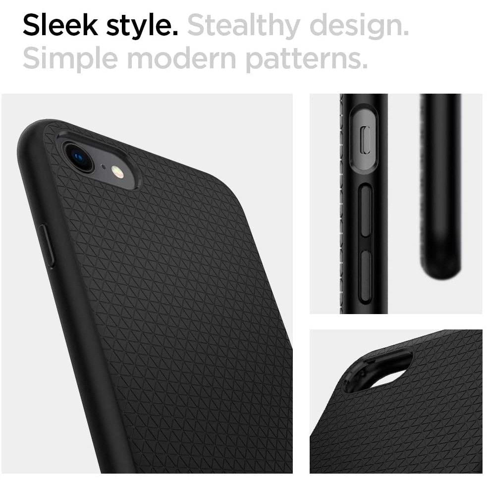 Husa pentru Apple iPhone SE (2022) / SE (2020) / 8 / 7, Spigen, Liquid Air, Neagra 042CS20511