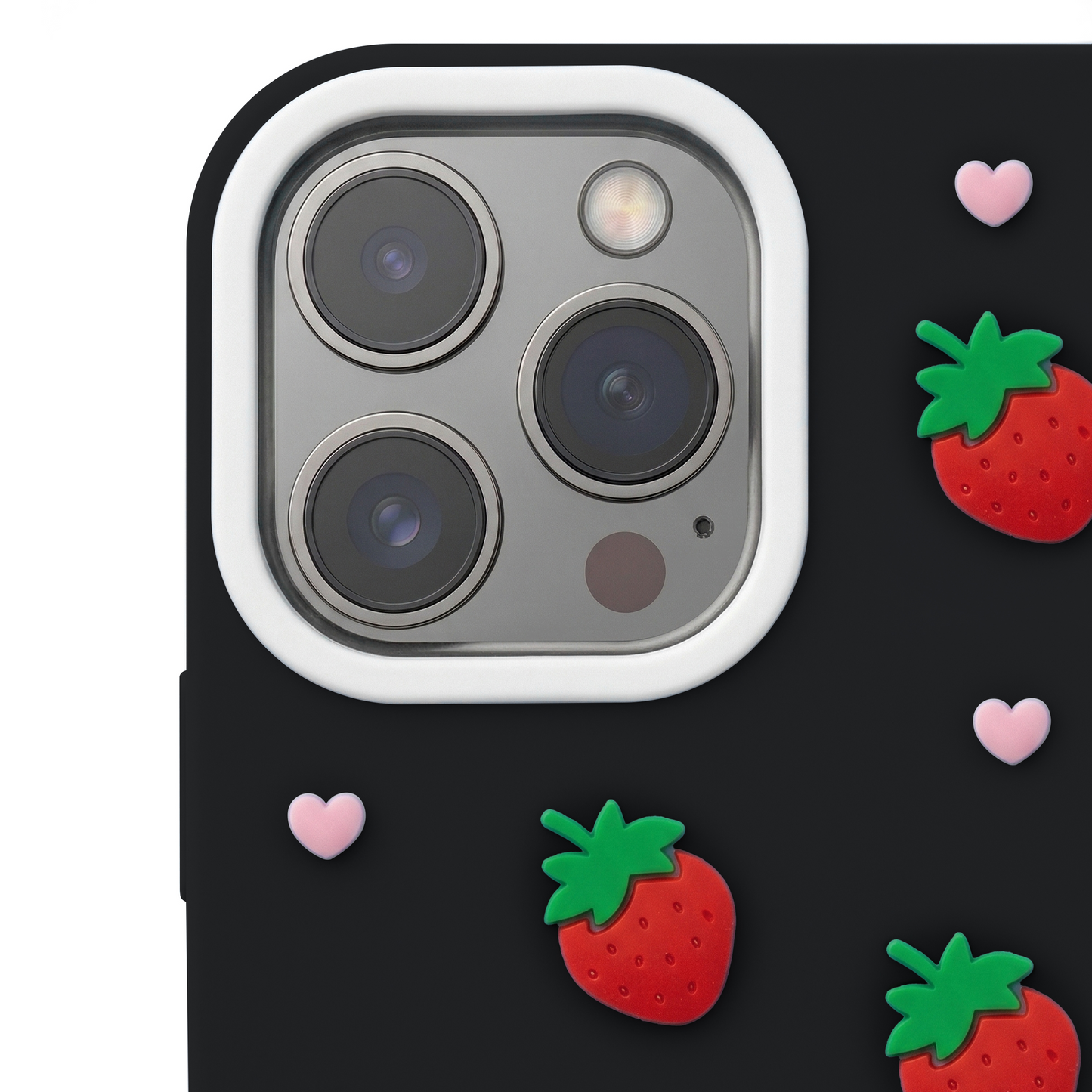 Husa pentru Apple iPhone 17 / 16, OEM, Strawberry, Neagra
