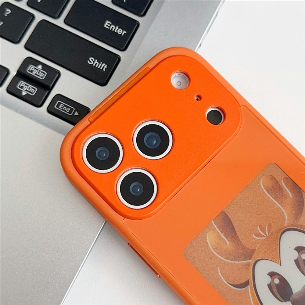 Husa pentru Apple iPhone 17 Pro, OEM, Display Customized E-Ink, Portocalie