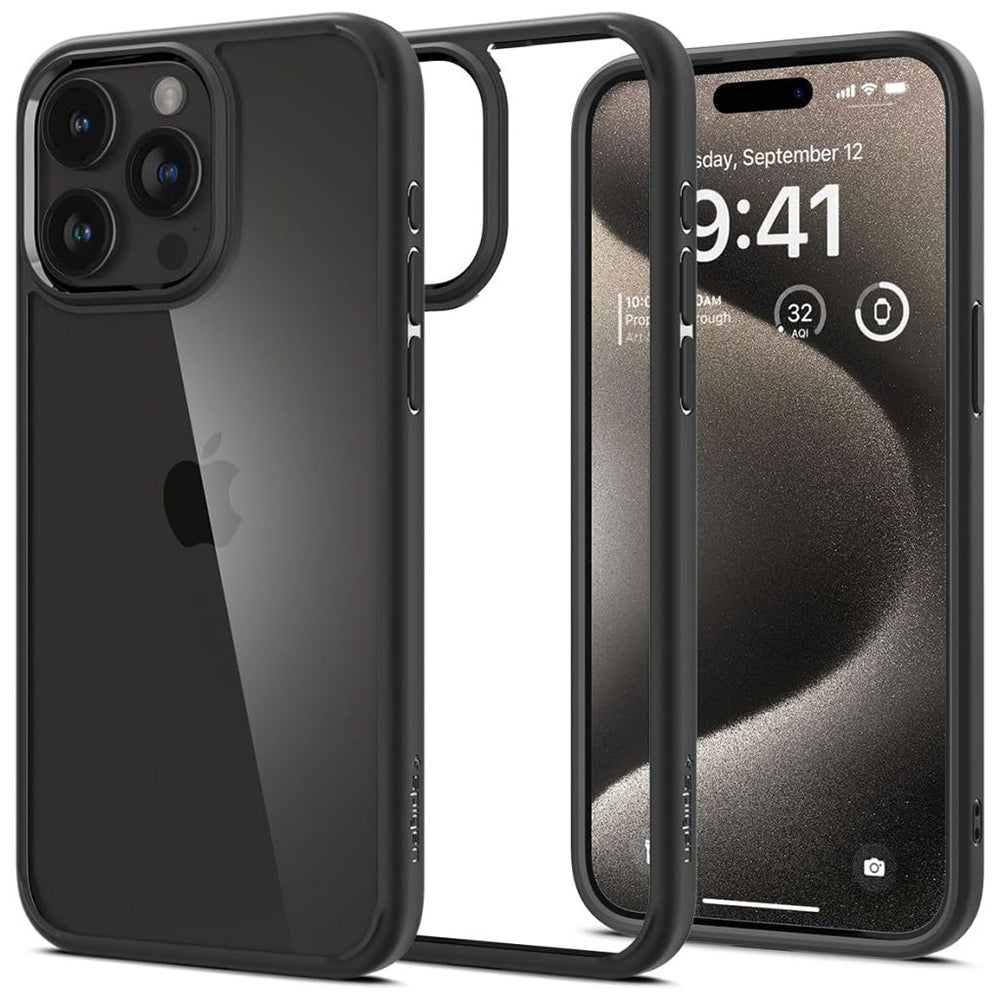 Husa pentru Apple iPhone 15 Pro, Spigen, Ultra Hybrid, Neagra Mata ACS06713