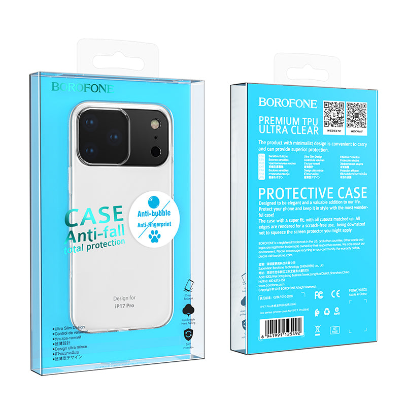 Husa pentru Apple iPhone 17 Pro Max, Borofone, BI4 Ice, Transparenta