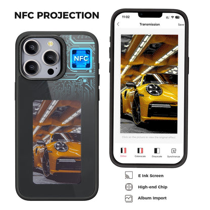 Husa pentru Apple iPhone 15 Pro, OEM, Display Customized E-Ink, Neagra