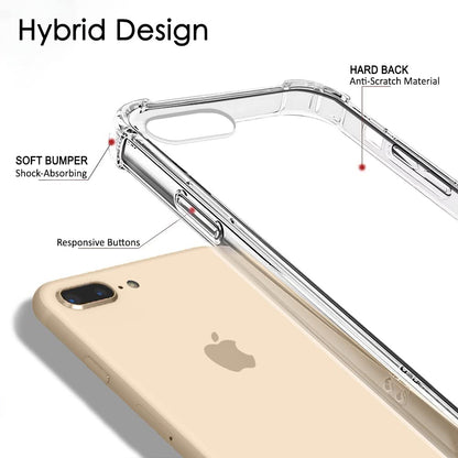 Husa pentru Apple iPhone 8 Plus / 7 Plus, Techsuit, Shockproof Clear, Transparenta