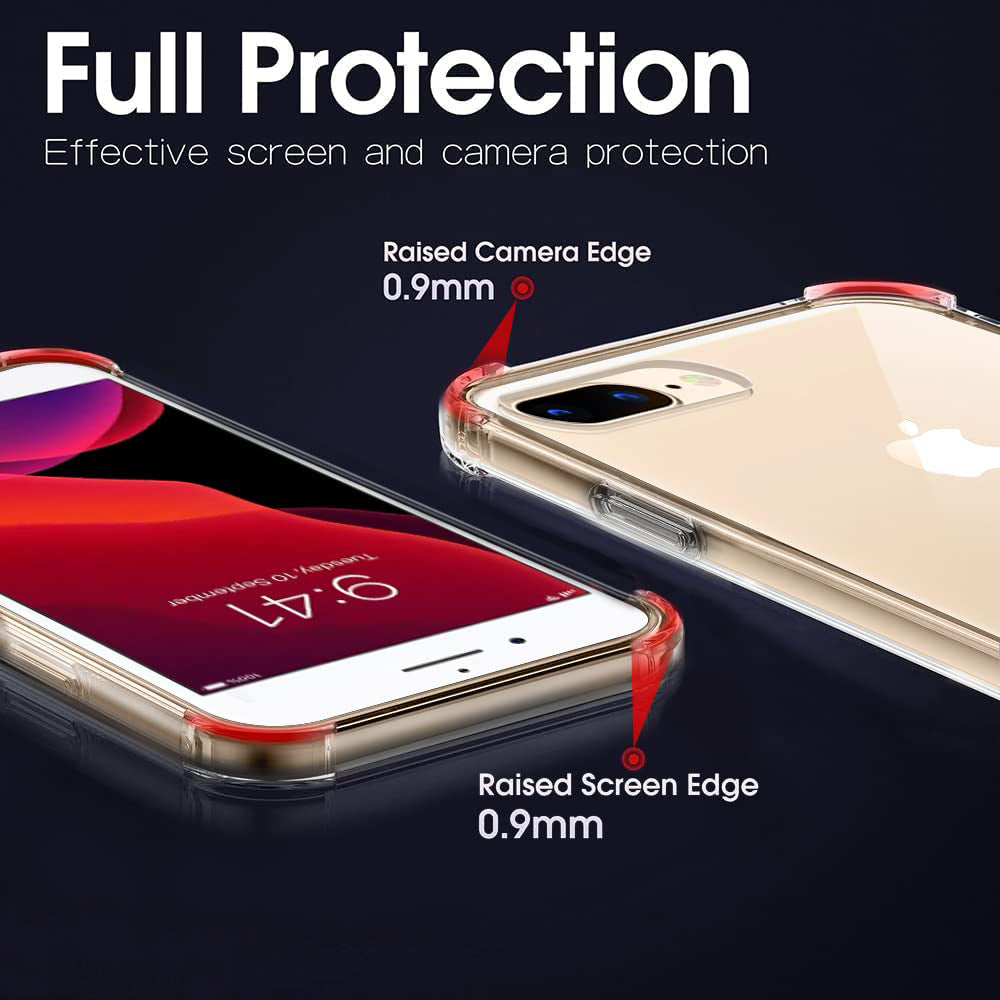 Husa pentru Apple iPhone 8 Plus / 7 Plus, Techsuit, Shockproof Clear, Transparenta