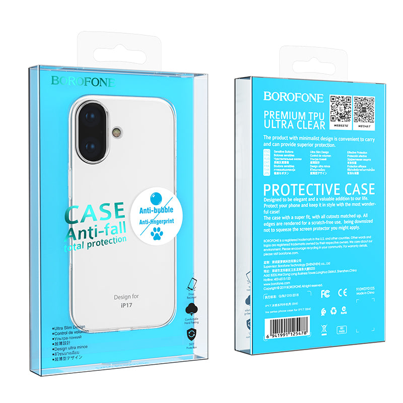 Husa pentru Apple iPhone 17, Borofone, BI4 Ice, Transparenta