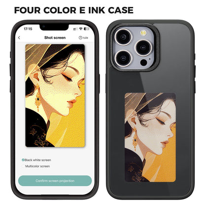 Husa pentru Apple iPhone 14 Pro, OEM, Display Customized E-Ink, Neagra