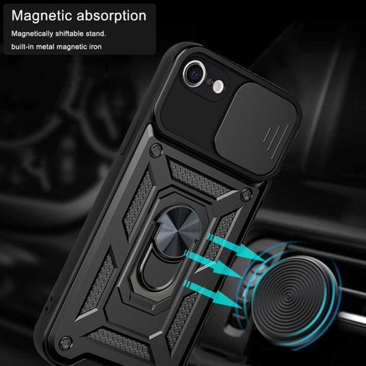 Husa pentru Apple iPhone SE (2022) / SE (2020) / 8 / 7, Techsuit, CamShield, Neagra