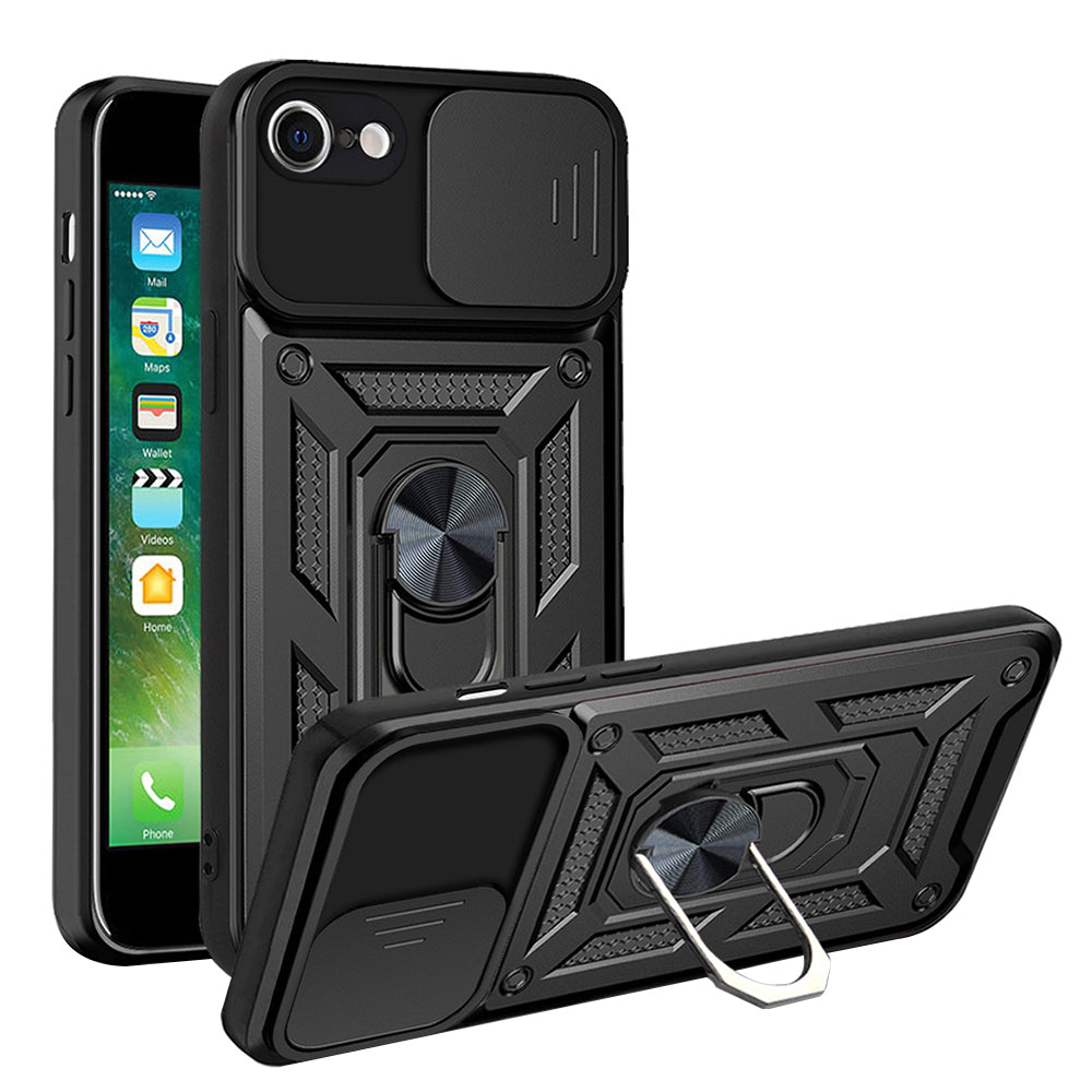 Husa pentru Apple iPhone SE (2022) / SE (2020) / 8 / 7, Techsuit, CamShield, Neagra
