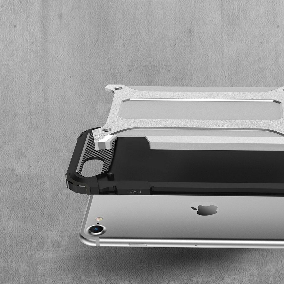 Husa pentru Apple iPhone SE (2022) / SE (2020) / 8 / 7, Techsuit, Hybrid Armor, Neagra