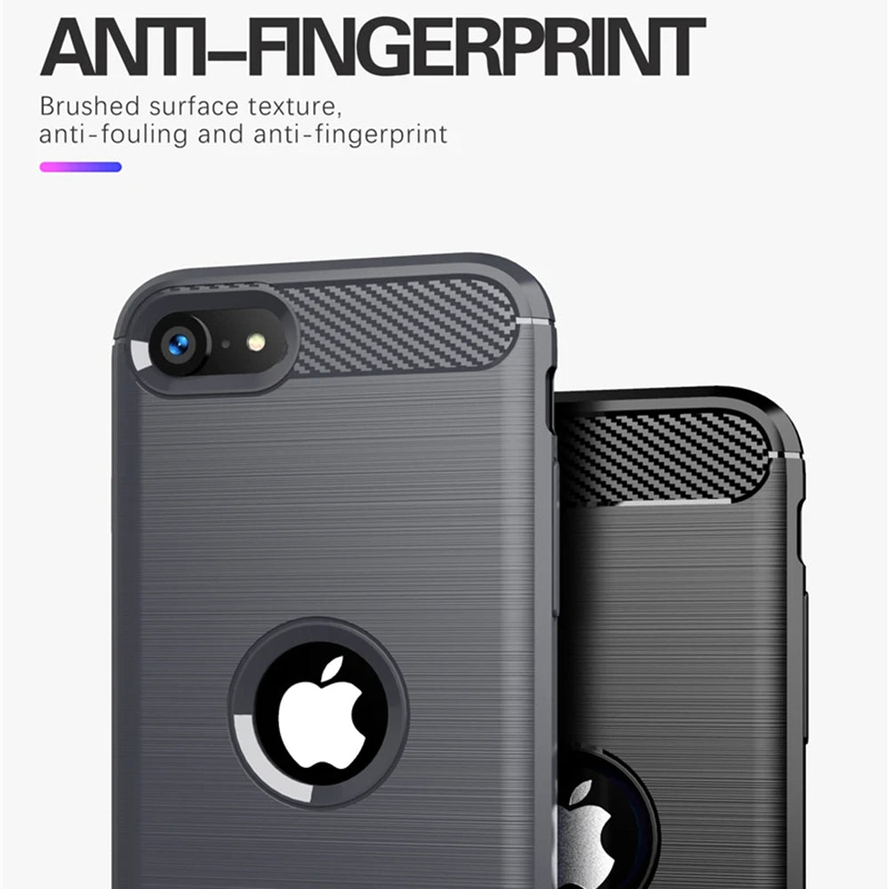 Husa pentru Apple iPhone SE (2022) / SE (2020), Techsuit, Carbon, Neagra