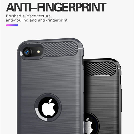 Husa pentru Apple iPhone SE (2022) / SE (2020), Techsuit, Carbon, Neagra