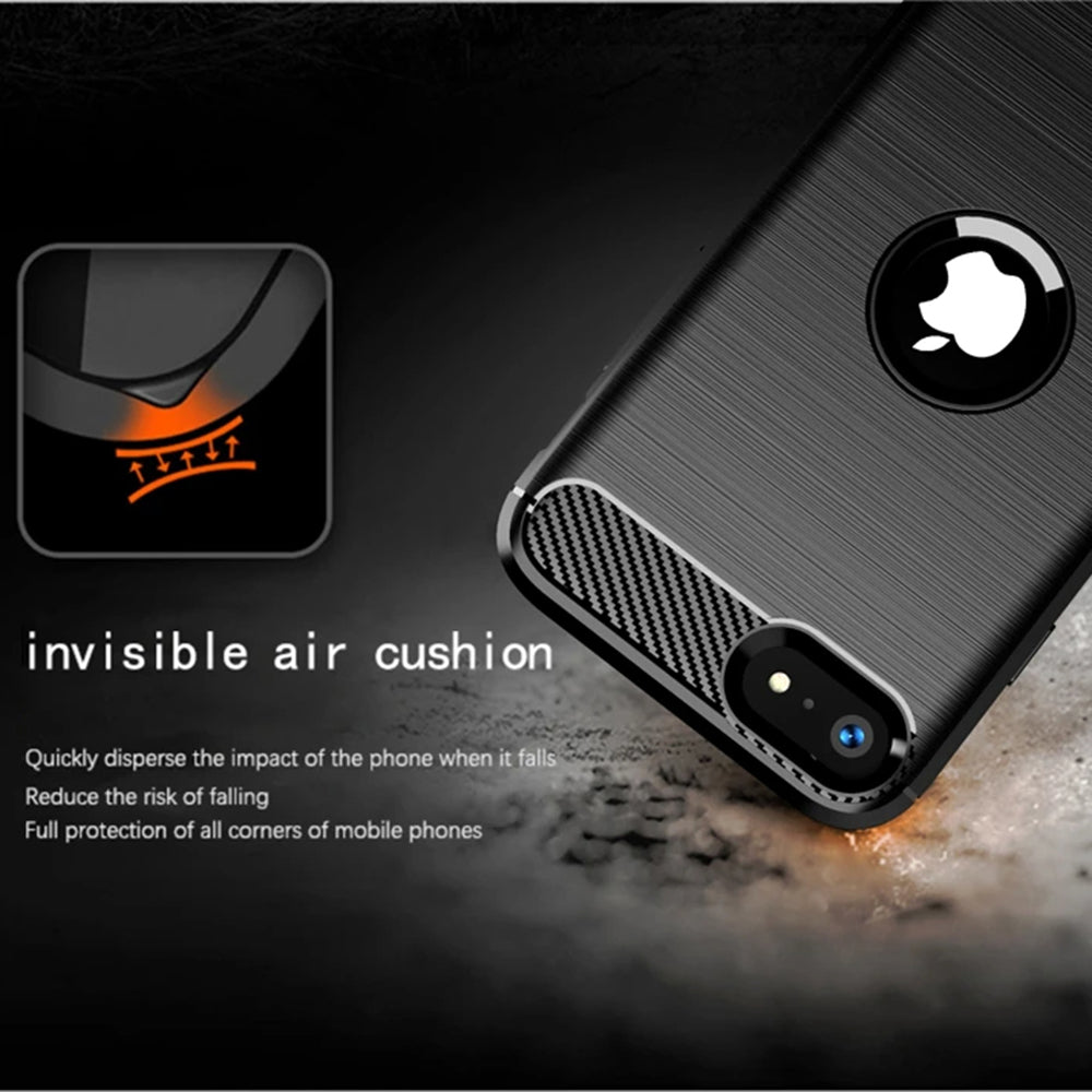 Husa pentru Apple iPhone SE (2022) / SE (2020), Techsuit, Carbon, Neagra