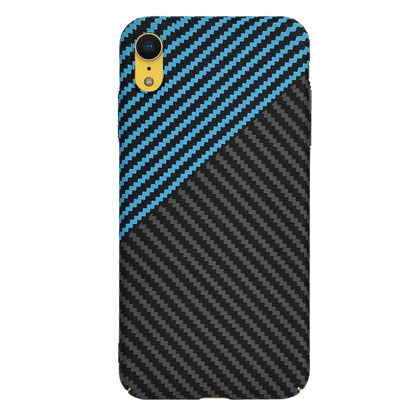 Husa pentru Apple iPhone XR, Techsuit, Carbonite FiberShell, Neagra Bleu