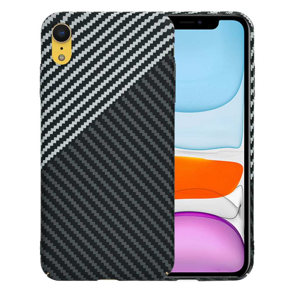 Husa pentru Apple iPhone XR, Techsuit, Carbonite FiberShell, Neagra Gri