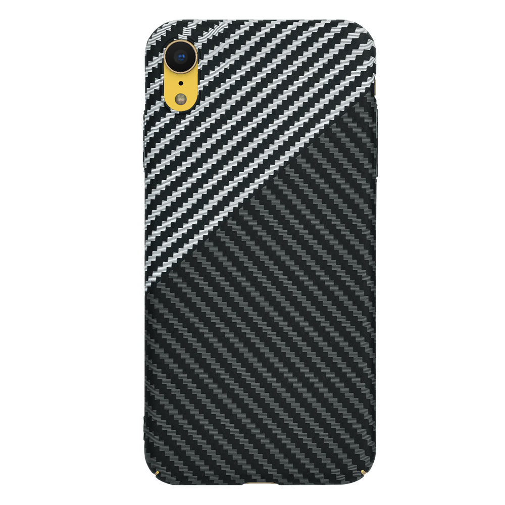 Husa pentru Apple iPhone XR, Techsuit, Carbonite FiberShell, Neagra Gri