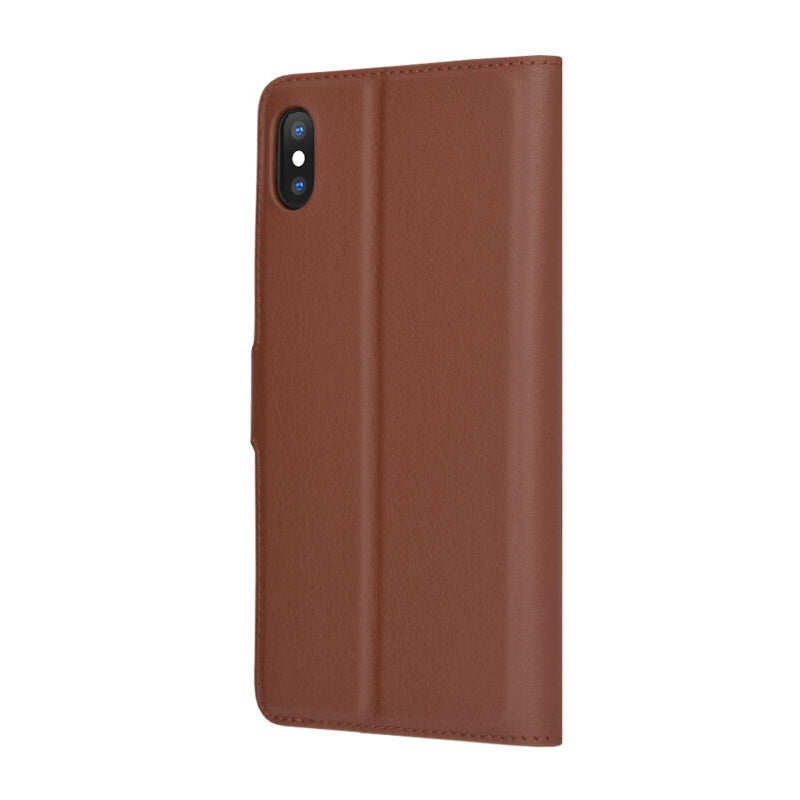 Husa pentru Apple iPhone XS Max, Techsuit, Leather Folio, Maro