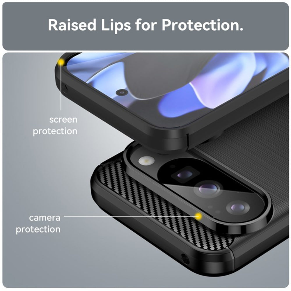 Husa pentru Google Pixel 10 Pro / 10, Techsuit, Carbon, Neagra
