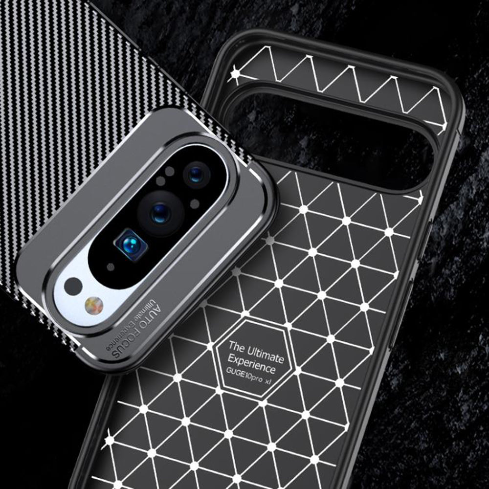 Husa pentru Google Pixel 10 Pro / 10, Techsuit, CarbonFiber, Neagra