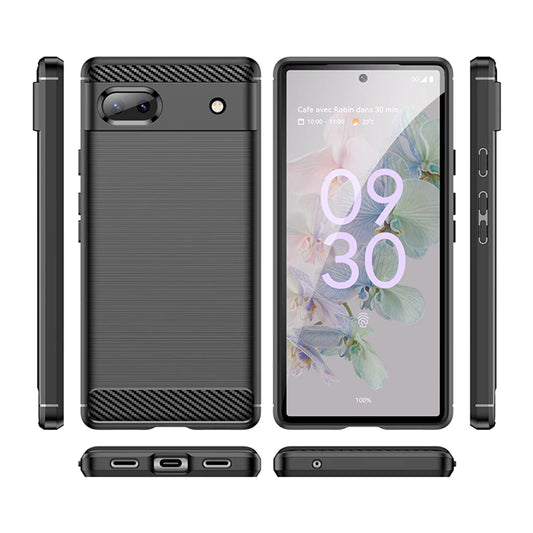 Husa pentru Google Pixel 6a, Techsuit, Carbon, Neagra