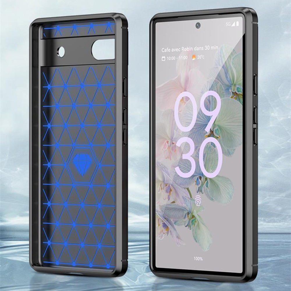 Husa pentru Google Pixel 6a, Techsuit, Carbon, Neagra
