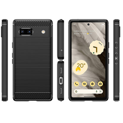 Husa pentru Google Pixel 7a, Techsuit, Carbon, Neagra