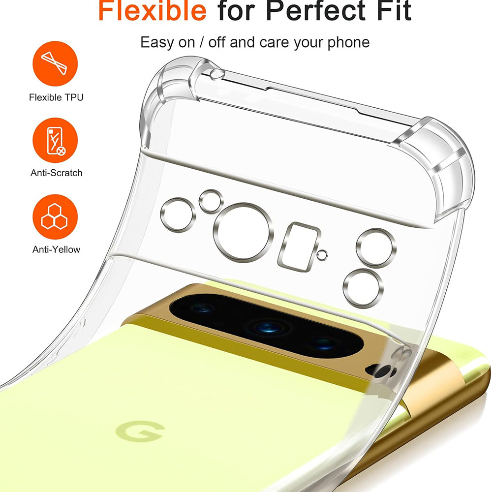 Husa pentru Google Pixel 8 Pro, Techsuit, Shockproof Clear, Transparenta