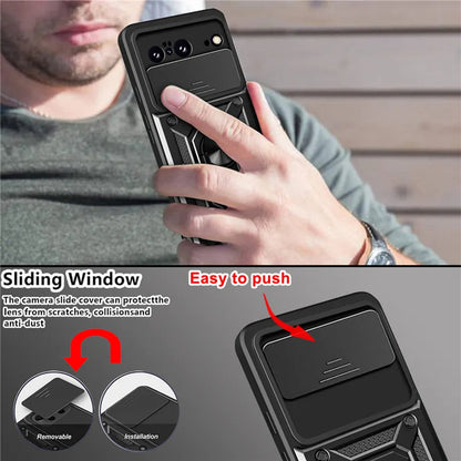 Husa pentru Google Pixel 8, Techsuit, CamShield, Neagra