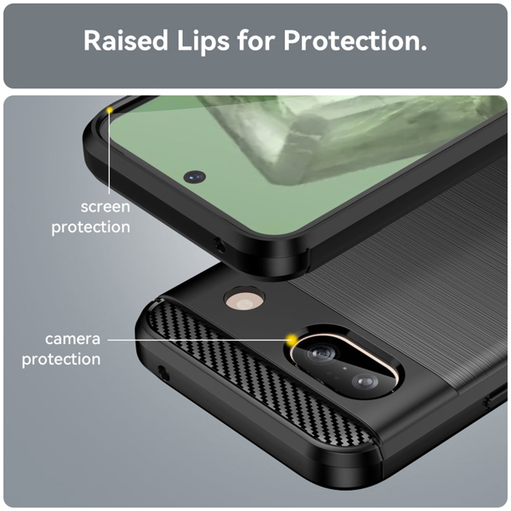 Husa pentru Google Pixel 8a, Techsuit, Carbon, Neagra