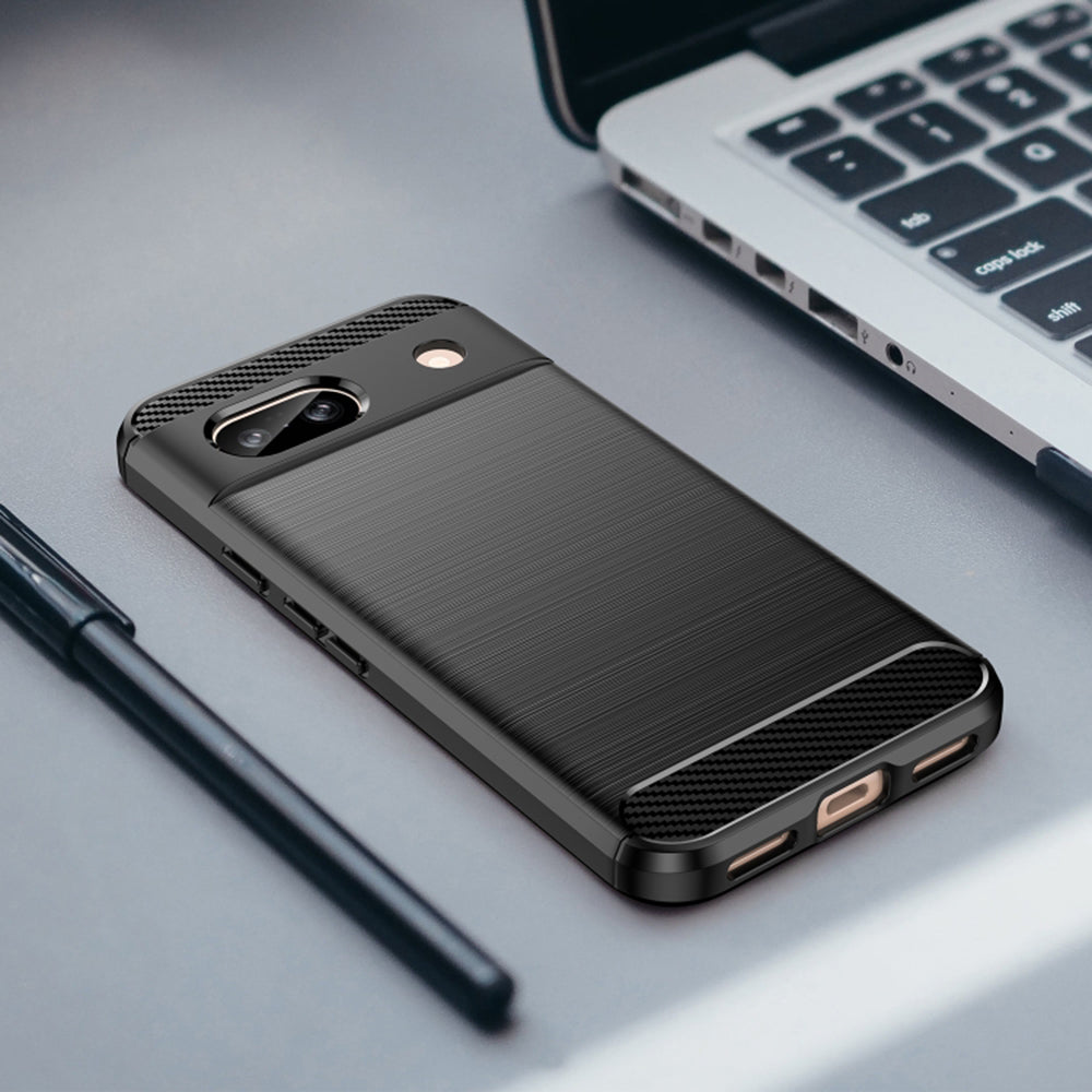 Husa pentru Google Pixel 8a, Techsuit, Carbon, Neagra
