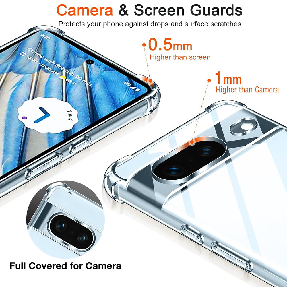 Husa pentru Google Pixel 8a, Techsuit, Shockproof Clear, Transparenta